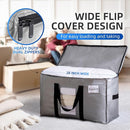 TAILI Extra Large Moving Bags, 8 Pack Silver Heavy Duty Totes For Storage with Visible Window, Wrap Around Handles, Storage Bags for Space Saving, Alternative to Moving Boxes by TinyTreasures Baby Boutique