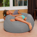 Posh Creations Bean Bag Chair for Kids, Teens, and Adults Includes Removable and Machine Washable Cover, 38in - Large, Solid Gray (BLG-BP004) by TinyTreasures Baby Boutique