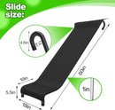 Trampoline Slide, 10FT 12FT 14FT 15FT 16FT Trampoline Universal Outdoor Slides, Trampolines Accessories with Cushioning Effect, Suitable for Kids to Climb Up Slide Down, Safety Slider (Black) by TinyTreasures Baby Boutique