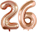 GOER Number 26 Balloons for 26th Birthday Party Decorations,42 Inch Jumbo Foil Helium 62 Balloons for 62nd Birthday Party Decoration (Champagne Gold) by TinyTreasures Baby Boutique