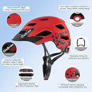 OnBros Kids Bike Helmet - Bike Helmets for 5-14 Boys or Girls with Visor, Children Bicycle Helmet for Skateboard Mountain Scooter Road Cycling, Lightweight and Adjustable 50-57CM by TinyTreasures Baby Boutique