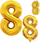 GOER Gold Foil Balloons Number 8,Huge Number Balloons for 8th 18th 28th 38th 48th Birthday Party Supplies Anniversary Decorations (3 pcs,42 inch,32 inch,16inch) by TinyTreasures Baby Boutique