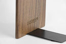 Large Bookend Hold Heavy Books- 7x4x5in 3 Pack Wood Bookends for Heavy Books Heavy Duty Walnut Book Ends for Men Wood Bookends for Office Desk Non-Skid by CozyNest Decor