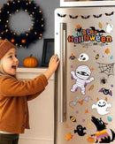 Halloween Window Clings - 9 Sheets 213 Pcs Happy Halloween Window Decorations Indoor for Home Party Eyes Pumpkin Ghost Bats Witch Stickers for Glass Double-Sided Removable Static Glass Decals by CozyNest Decor