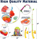 CozyBomB™ Magnetic Fishing Toys Game Set for Kids | Water Table Bathtub Kiddie Pool Party & Pole Rod Net, Plastic Floating Fish Toddler Color Ocean Sea Animals Birthday Age 3 4 5 6 Year by TinyTreasures Baby Boutique