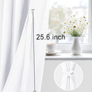 XWZO Blackout Curtains for Bedroom 63 inch Length Room Darkening Thermal Insulated Rod Pocket Curtains for Living Room with Tiebacks,White,W42 x L63,Set of 2 by TinyTreasures Baby Boutique