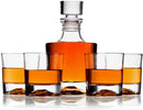 Whiskey Decanter Glasses Gift Set - 4 Whiskey Glasses - Airtight Stopper for Wine, Bourbon, Brandy, Juice, Water - Decanter Sets For Men Christmas Gifts for Dad Boyfriend Husband Him - Bezrat by CozyNest Decor
