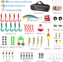 Kids Fishing Pole Kit, 59'' Telescopic Rod and Reel Beginner Combo with Spincast Reel,Tackle Box, Carrier Bag,Fishing Gear for Boys,Girls, Toddler,Youth by TinyTreasures Baby Boutique