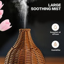 Aromatherapy Essential Oil Diffuser Rattan Woven Aroma Diffuser with Warm Light 80ML Cool Mist Humidifier Waterless Auto Shut-off for Home,Baby Bedroom,Office by TinyTreasures Baby Boutique