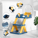 Potty Training Seat, Upgrade Toddler Toilet Seat for Kids Boys Girls, 2 in 1 Potty Training Toilet for Kids, Splash Guard Anti-Slip Pad Step Stool（Blueyellow） by TinyTreasures Baby Boutique