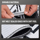 WILDROOTS 6x9 Feet Black and White Plastic Outdoor Rug, Stain Resistant Waterproof Reversible Outdoor Patio Rug, Fade Resistant Camping Rug by GreenHaven Gardens