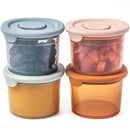 Moonkie Silicone Baby Food Containers | 4 oz Baby Food Storage Jars with Airtight Lids | Reusable Baby Food Jars, Freezer,Microwave and Dishwasher Safe, Perfect for Infant & Toddler by TinyTreasures Baby Boutique
