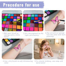 Face Painting Kit, 54 Colors Water Activated Face Paint Palette with Stencils, Brushes, Gems for Halloween Makeup, Parties, Carnival, School Event & Festivals by TinyTreasures Baby Boutique