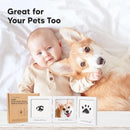 Inkless Baby Handprint and Footprint Kit for Newborn - Baby Footprint Kit, Newborn Keepsake Nursery Picture Frame,Dog Paw Print Maker, Personalized Gifts for New Mom,Showers & Registrys(White/Silver) by TinyTreasures Baby Boutique