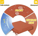 AAAAAcessories Outdoor Seat Cushions for Chairs, Waterproof, Fade-Resistant Patio Furniture Replacement Cushions, 20" x 20" x 3", Set of 2, Rust by GreenHaven Gardens