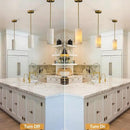 Alabaster Pendant Light Kitchen Island, H-9.5in Brass Pendant Light Fixtures with Natural Marble Shade, Adjustable Ceiling Pendant for Dining Room, Living Room, Bedroom & Bathroom by CozyNest Decor