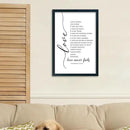 LuZhiQiang Love Is Patient Kind Wall Art 16"×11" Love Never Fails Sign 1 Corinthians 13 Bible Verse Wood Framed Wall Hanging Decor (Black) by CozyNest Decor