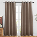 NICETOWN Blackout Doorway Curtains 80 inches Long for Bedroom - Grommet Light & Heat Blocking Window Treatments Sound Reducing Drapes for Living Room (2 Panels, W46 x L80, Cappuccino) by TinyTreasures Baby Boutique