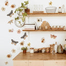YouRfocus Butterfly and Flower Wall Decals – 72 Decals, Removable Floral Wall Stickers for Bedroom, Nursery, Girls Room, Boho Nature Decor, Reusable Home Decoration (12 Sheets) by TinyTreasures Baby Boutique