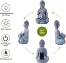 Solar Meditation Buddha Garden Statues: Outdoor Sculpture with Tea Lights Decor for Patio Lawn Yard Art - Gifts for Mom Grandma by GreenHaven Gardens