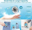 Digital Camera for Teens, FHD 4K 44MP with 64GB SD Card, 16X Digital Zoom, Compact Point Shoot Camera Blue by TinyTreasures Baby Boutique