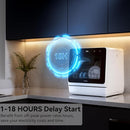 Hermitlux Countertop Dishwasher, 7 Washing Programs Portable Mini Dishwasher with 5-Liter Built-in Water Tank for Apartments & RVs, LED Light, Glass Door, No Hookup Needed by TinyTreasures Baby Boutique