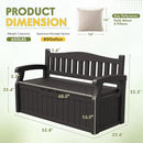 Greesum 80 Gallon Storage Bench Outdoor Deck Box with Armrest, Patio Furniture,Lockable, Waterproof and UV Resistant, Suitable for Garden, Pool, Brown by CozyNest Decor