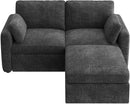 HONBAY Modular Sectional Couch with Storage Ottoman, Sectional Sofa with Storage Seats, L Shaped Sectional Couches for Living Room, Grey by CozyNest Decor