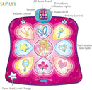 SUNLIN Dance Mixer Rhythm Step Play Mat - Dance Game Toy Pad with LED Lights, Gift for Kids Girls Boys, Adjustable Volume, Built-in Music, 3 Challenge Levels (3-12 Years Old), Pink by TinyTreasures Baby Boutique