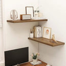 36" Floating Shelves for Wall, 12" Deep Slim Walnut Floating Shelves, Wall-Mounted Shelves for Bedroom, Living Room, Kitchen, Bathroom - Set of 2 by CozyNest Decor
