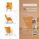Nursery Rocking Chair, Teddy Upholstered Glider Rocker with High Backrest Armchair, Modern Rocking Accent Chairs for Nursery, Living Room, Bedroom, Offices (Yellow) by TinyTreasures Baby Boutique