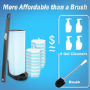 squish 2 Kit Disposable Toilet Brush with 32 Refills, Toilet Bowl Toilet Brush and Holder, Wall Mounted Toilet Brush with No Drilling Adhesive for Toilet Cleaning by CozyNest Decor