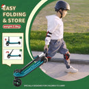 Besrey Kick Scooter for Kids Ages 3-10, 3-Wheel Folding Scooter with Adjustable Height, LED Light Wheels, Extra Wide Deck for Outdoor Activities by TinyTreasures Baby Boutique