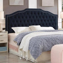 24KF Upholstered Button Tufted King Size Headboard with Nailhead Trim, Elegant Boucle Fabric California King headboard, 6031-K-Boucle-Navy by CozyNest Decor
