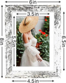 Vittanly 5x7 Picture Frames Set of 9, Shatter Resistant Plexiglass, Display 4x6 Pictures with Mat or 5x7 without Mat, Photo Frames for Wall or Tabletop, Engineered Wood, Distressed White by CozyNest Decor