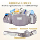 Baby Carrier Newborn to Toddler, Lightweight Ergonomic Baby Hip Seat Carrier Up to 33lbs, Adjustable Extended Waistband Infant Carrier with Breathable Sunshield, Light Grey by TinyTreasures Baby Boutique