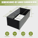 Domi Galvanized Raised Garden Bed, Outdoor Planter Garden Boxes Large Metal Planter Box for Gardening Vegetables Fruits Flowers, Dark Grey (6x3x2ft) by GreenHaven Gardens
