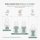FRUITEAM Baby Carrier Newborn to Toddler, Safety-Certified Baby Waist Stool, Ergonomic 6-in-1 Baby Carrier with Head Support, Adjustable & Removable Baby Holder for All Seasons, Dark Grey by TinyTreasures Baby Boutique