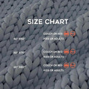 YnM Cooling Chunky Throw Blanket, Medium-Weight, Hand Knitted, Skin Friendly, Ventilated and Breathable, Machine Washable, Home Décor Piece for Couch, Sofa and Bed (Azure Blue, 60x80 Inch) by CozyNest Decor