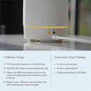 Vitruvi Stone Diffuser, Ceramic Ultrasonic Essential Oil Diffuser for Aromatherapy | Ceramic, Home Decor | Sea, 90ml Capacity by TinyTreasures Baby Boutique