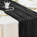 Sioloc Black Cheesecloth Table Runner Fall Autumn Decor for Home 10ft Table Cloth for Wedding Birthday Party Halloween Thanksgiving Decorations by CozyNest Decor