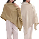 2-Pack Nursing Covers for Breastfeeding, 100% Organic Cotton Muslin Breastfeeding Cover, Multi-Use Nursing Scarf, Car Seat Canopy, Stroller Cover, Soft Breathable Baby Blanket Khaki Brown by TinyTreasures Baby Boutique