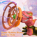 Dinosaur Bubble Machine for Kids 3 4 5 6 Years Old, Dinosaur Bubble Maker Toy Gun for Boys Girls 3-5 Years, Dino Bubble Blower Party Favor Gift for Toddler Kids 4 5 6 Years Old by TinyTreasures Baby Boutique