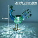 Solar Lantern Outdoor Decorative Waterproof LED Solar Lights Peacock Tabletop Lamp for Outdoor Patio Garden by GreenHaven Gardens
