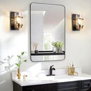Black and Gold Sconces,Small Bathroom Wall Sconces,Modern Gold Sconces,Single Vanity Light(Bulbs not Included) by CozyNest Decor