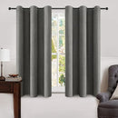 MIULEE Linen Blackout Curtains and Drapes 100% Room Darken Thermal Insulated Grommet Window Panels with Coating 2 PCs W 42 x L 63 inches Dark Grey by TinyTreasures Baby Boutique