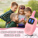 Pink Walkie Talkies with Silicone Cover, Toys for 3-8 Year Old Girls Boys, Kids Walkie Talkies 1000FT Range 2 Way RadioToy Christmas Birthday Gifts for 6-10 Year Old Girls Boys by TinyTreasures Baby Boutique