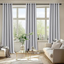 MIULEE Blackout Curtains for Bedroom Living Room 96 Inches Long 2 Panels, Thermal Insulated Room Darkening Drapes Solid Grommet Noise Reduction Light Blocking Window Curtains 40x96 Inch Greyish White by TinyTreasures Baby Boutique