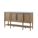 Cement Topped Server With Cane Insets - Sand by HouseOfZazla