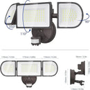 iMaihom 100W Motion Sensor LED Security Light, 9000LM Super Bright Flood Lights Outdoor, 6500K Exterior Floodlight, IP65 Waterproof, 3 Head Adjustable Motion Detector Light for Yard Garage (Brown) by GreenHaven Gardens